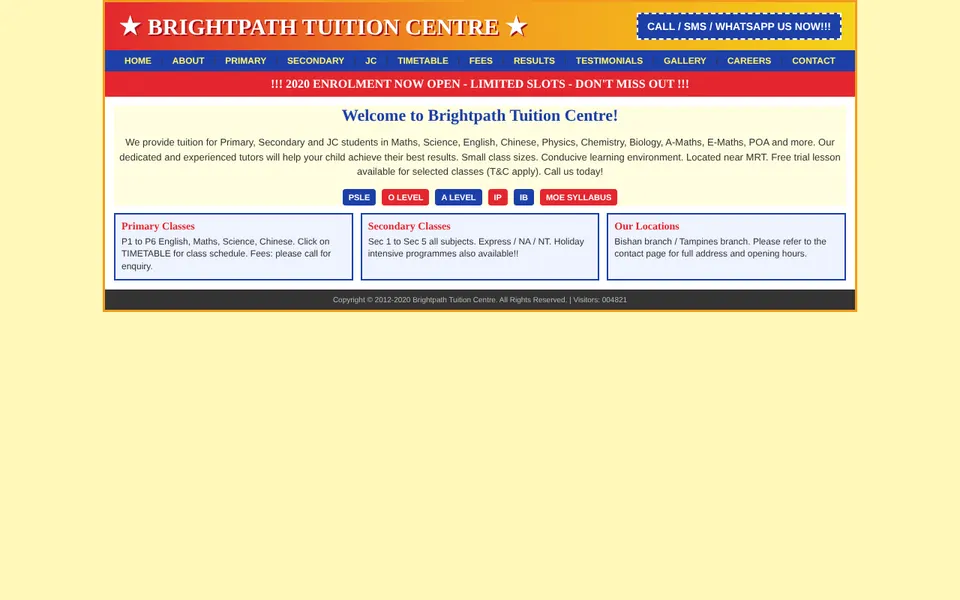 Brightpath Tuition — Before