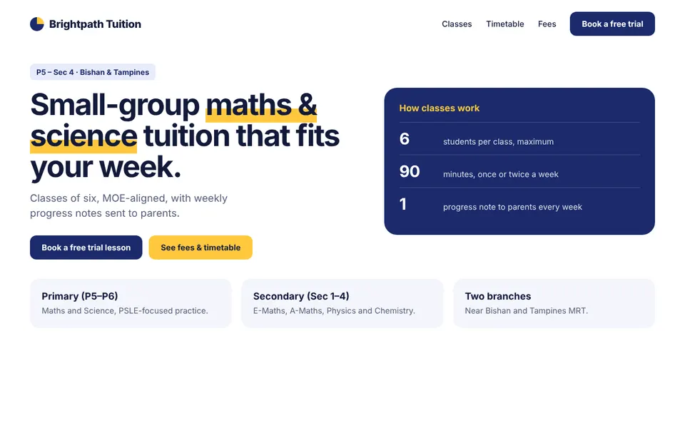 Brightpath Tuition — Proposed